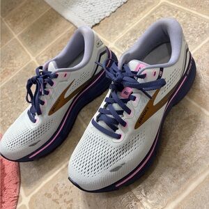 Brooks Ghost 15 Women's Running Shoes - White/Gray and Purple/Pink